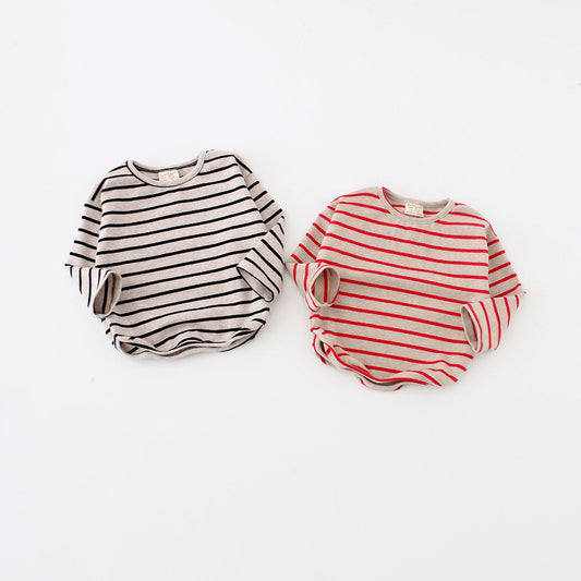 Fashion Striped Print Kids Baby Girls Clothes Cotton Autumn Spring Baby Clothing - The Trend