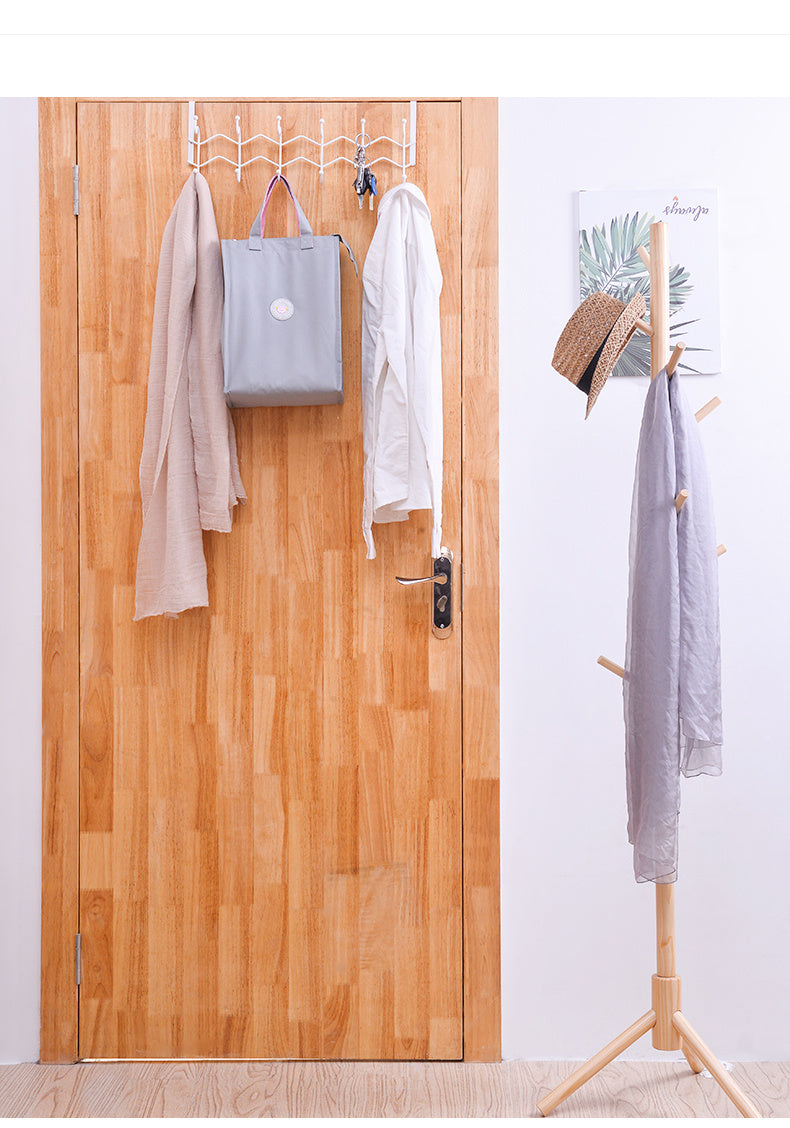 Punch-Free Door-Back Racks, Strong And Seamless, Double-Row Hangers Behind The Door
