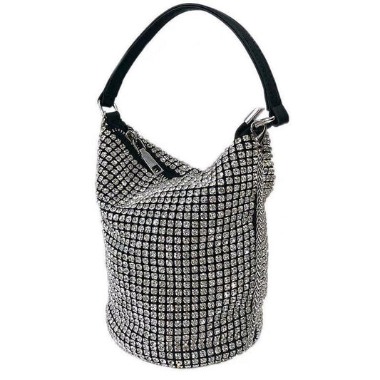 Rhinestone Bucket Bag Shoulder Diagonal Bag Ladies Clutch