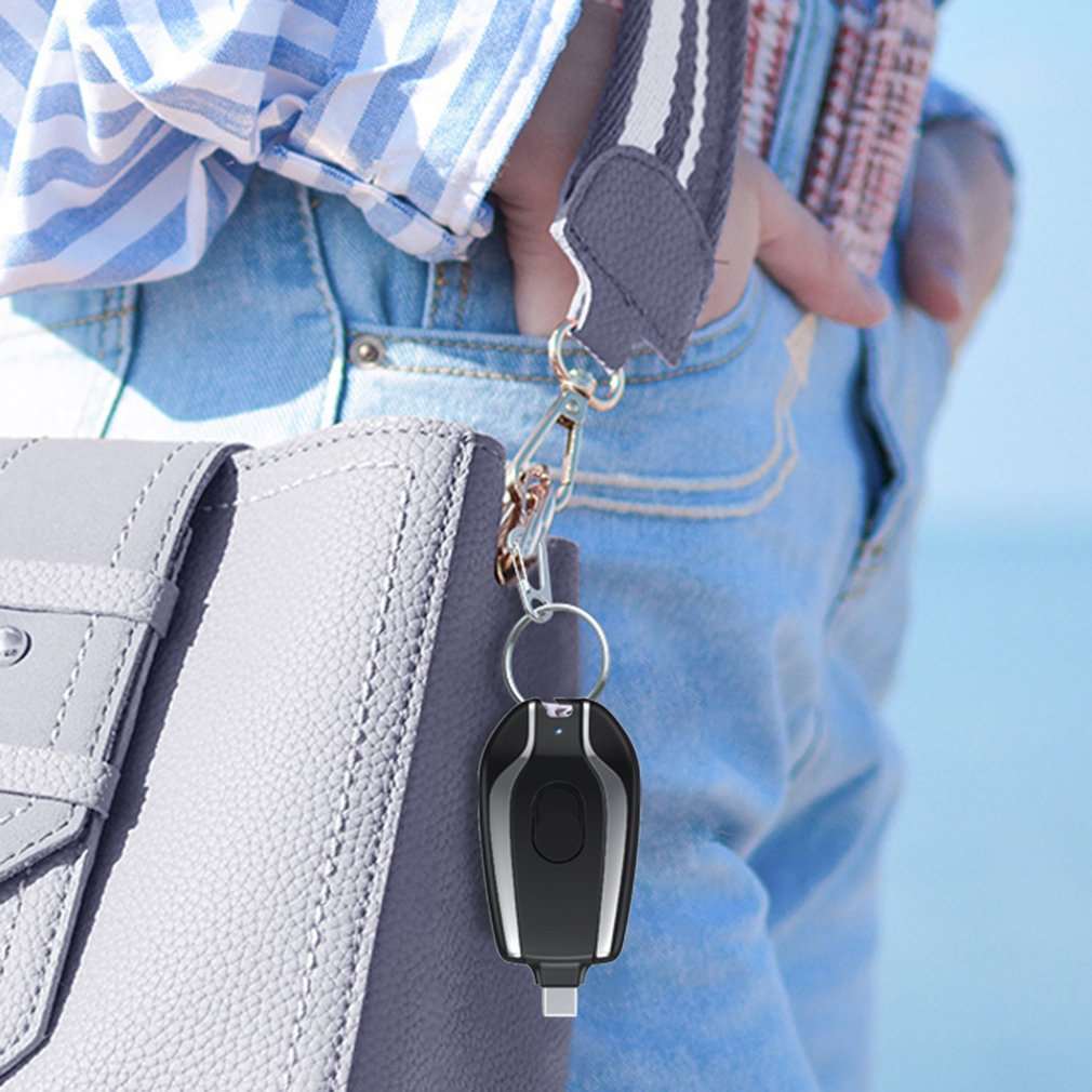 1500mAh Mini Power Emergency Pod Keychain Charger With Type-C Ultra-Compact Mini Battery - The Trend