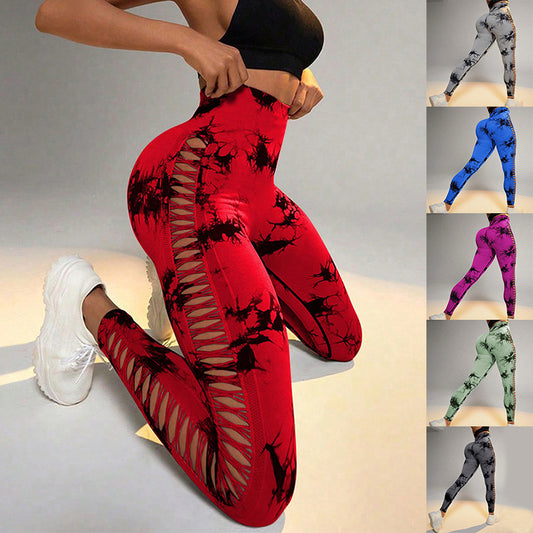 Tie Dye Printed Yoga Pants For Women Tight Trousers - The Trend