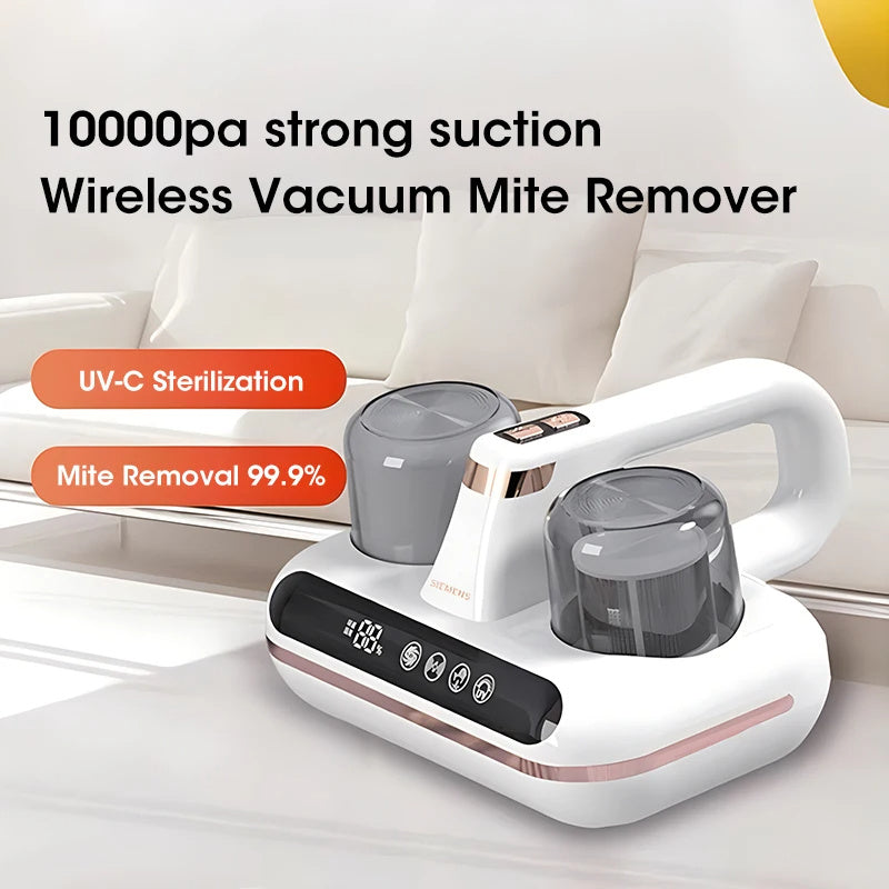 New Mattress Vacuum Mite Remover Cordless Handheld Cleaner Powerful Suction For Cleaning Bed Pillows Home Supplies J