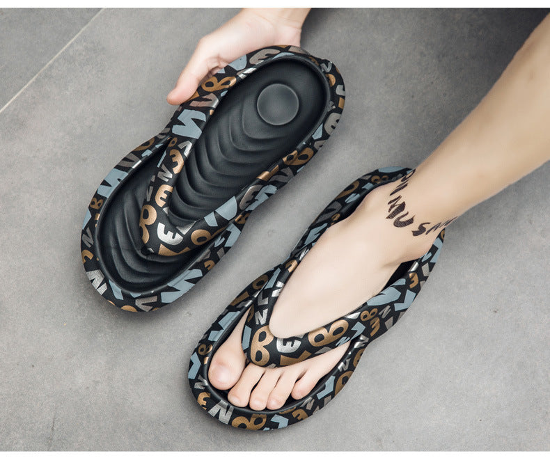 Non-slip Wear-resistant And Deodorant Soft Bottom Beach Flip-flops Casual Sandals