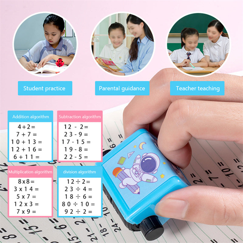 Math Roller Stamp Addition Subtraction Multiplication Division Practice Digital - The Trend