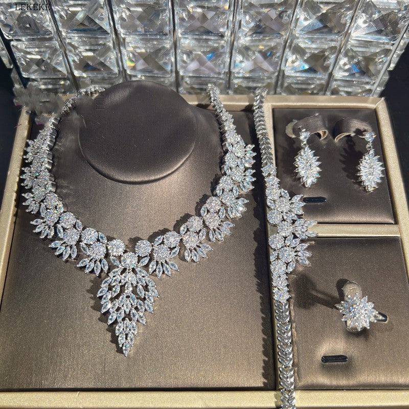Zircon Pendant Necklace Banquet Jewelry Accessories J