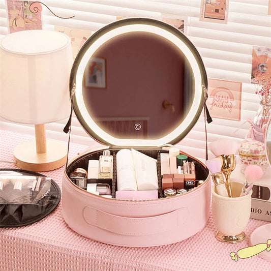 LED Makeup Bag With Mirror Light - The Trend