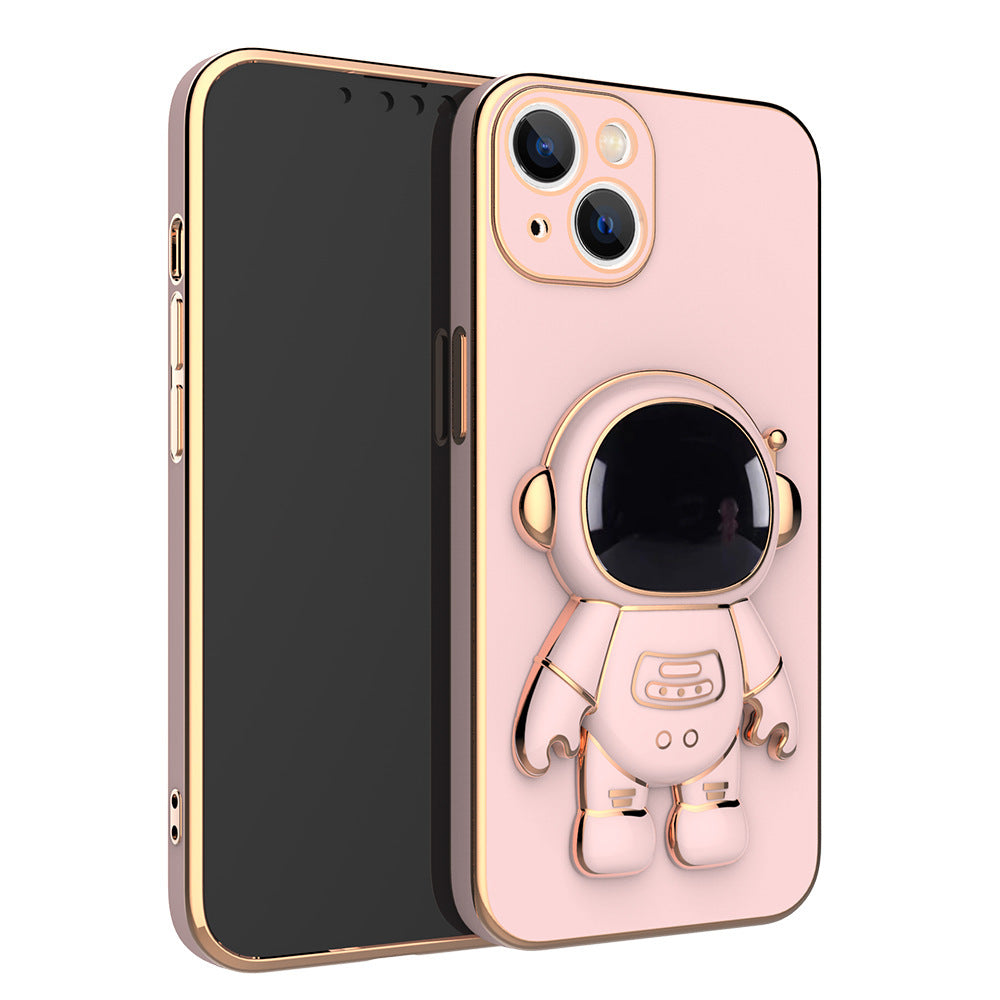 3D Astronaut Phone Case Anti-Drop Electroplating Bracket J