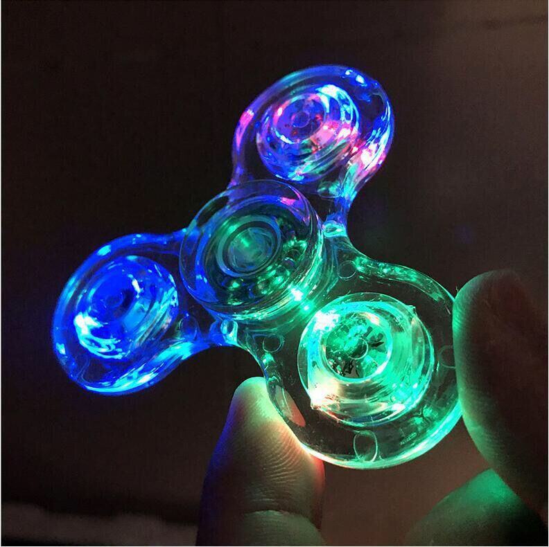 Crystal fingertip gyro three-leaf colorful lights - The Trend