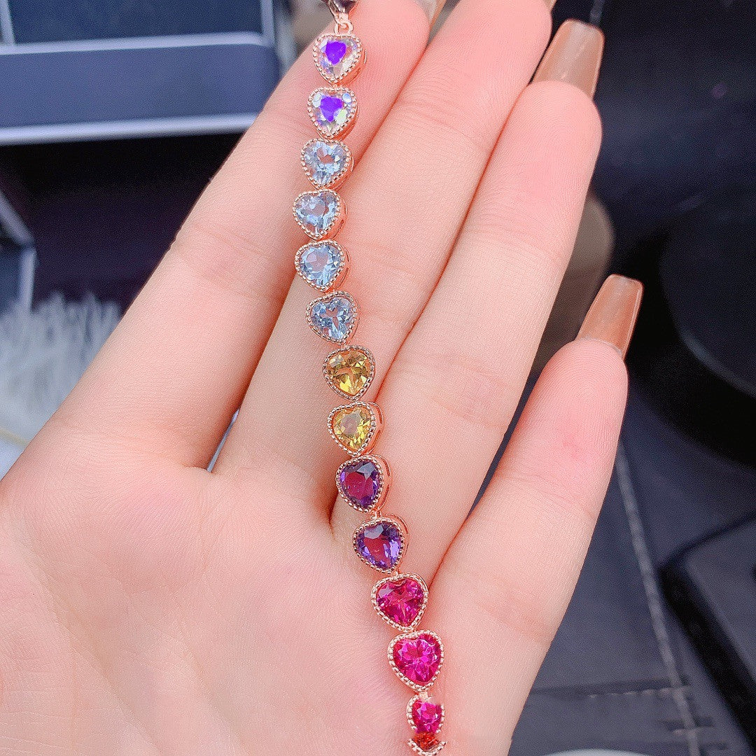 Jewelry Natural Color Gemstone Bracelet For Women