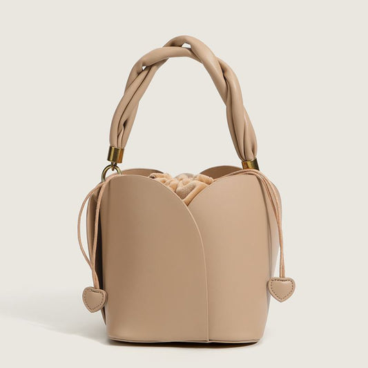 Genuine Leather Flowers Design Bucket Bags - The Trend