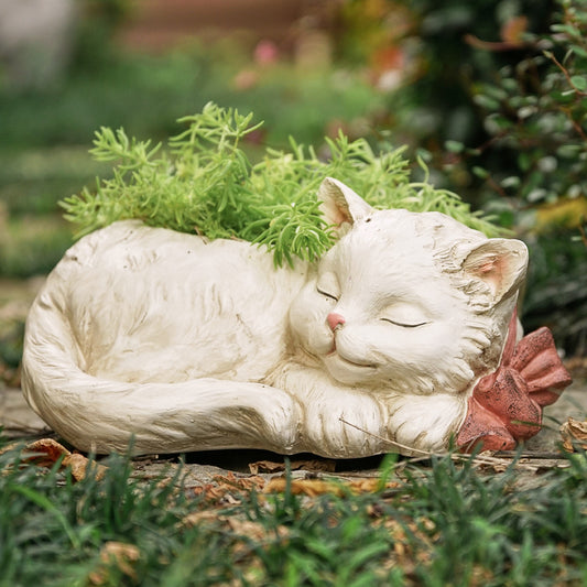 Cat Creative Resin Planter - The Trend