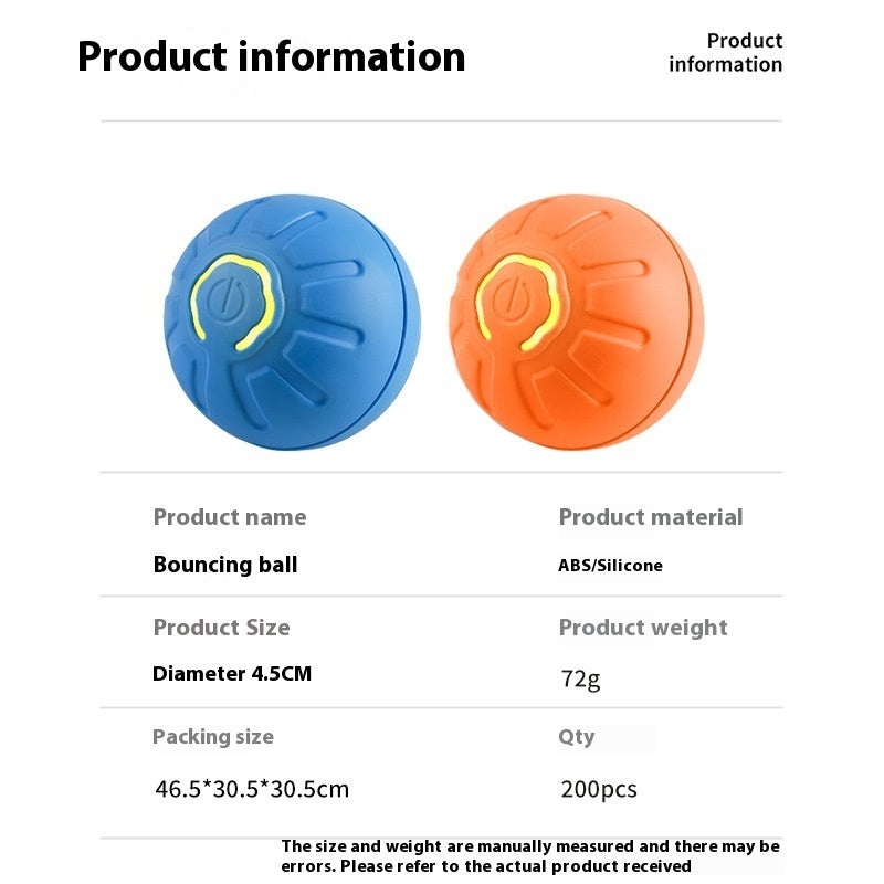 Smart Dog Toy Ball Electronic Interactive Pet Toy Moving Ball USB Automatic Moving Bouncing For Puppy Birthday Gift Cat Product