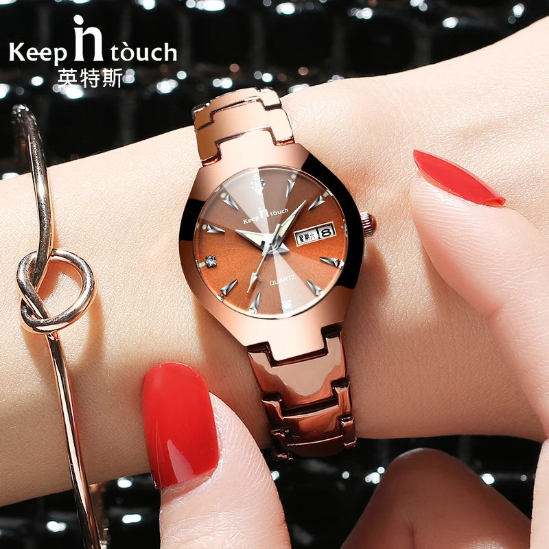 2024 Luxury Brand Quartz Ladies Watch Small Dial Calendar Bracelet Watch Montre Femme D