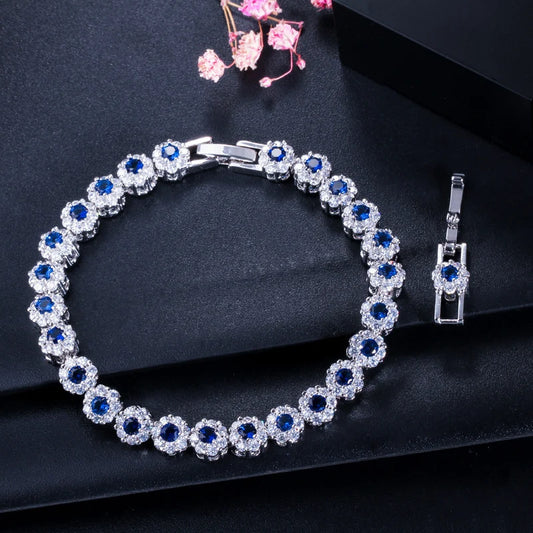 Crystal Warp Bracelet Fashion Women Wedding Party Round Cubic Zirconia Bracelets