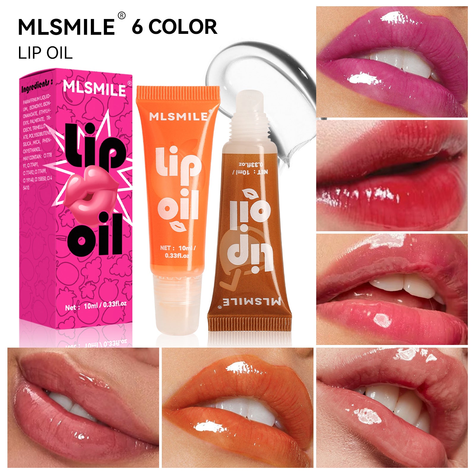 Moisturizing Water Light Mirror Lip Gloss Fruit Flavor Lip Gloss