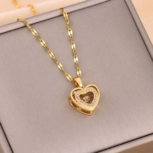 Love Pendant Titanium Steel Necklace Fashion Jewelry Woman - The Trend