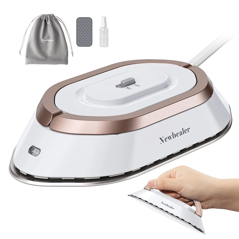 Handheld Mini Electric Dry Iron 120V/220V Dual-voltage 30S Heat Non-steam Garment Irons for Clothes Portable Lightweight Travel
