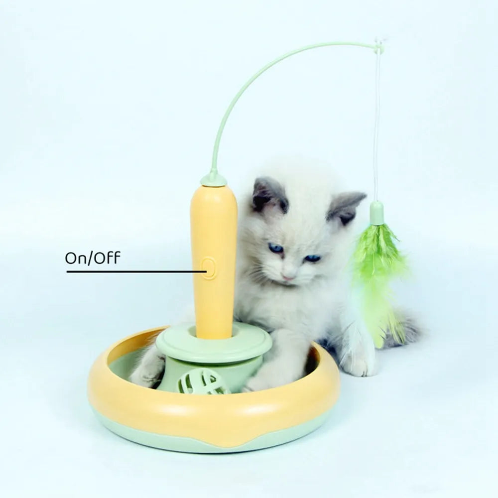 Stick and Tracks Toy Automatic Rotating Interactive Cats Toys - The Trend