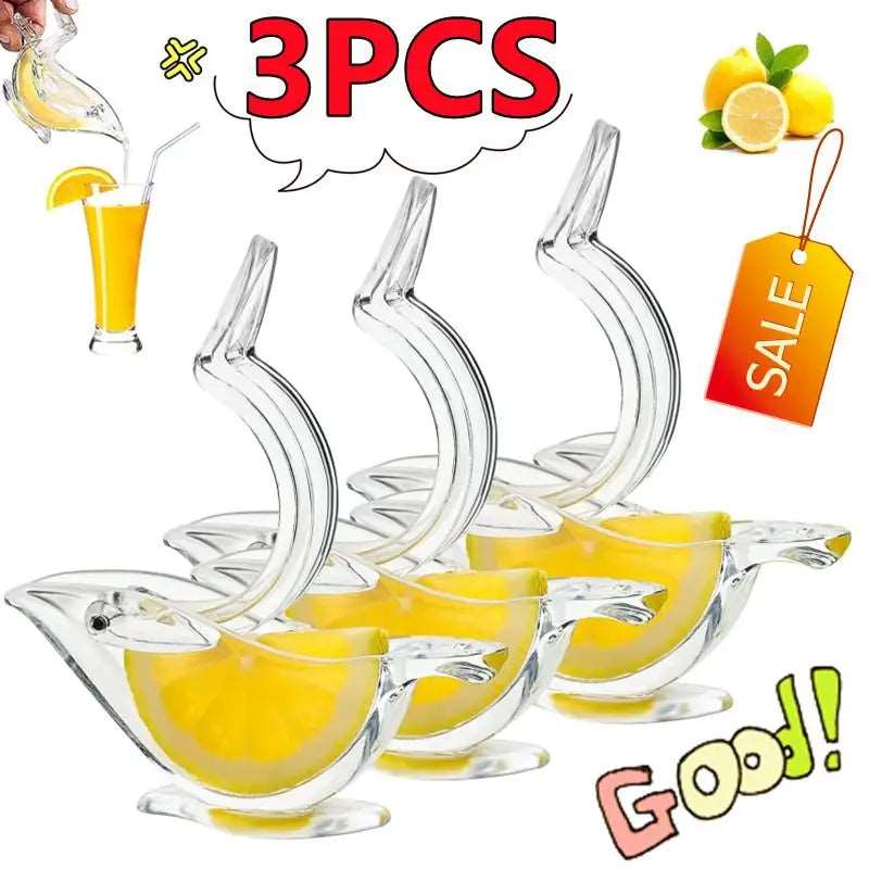 3/2/1PC Press Squeeze Fruit Mini Transparent Portable Orange Lemon Manual Juicer - The Trend