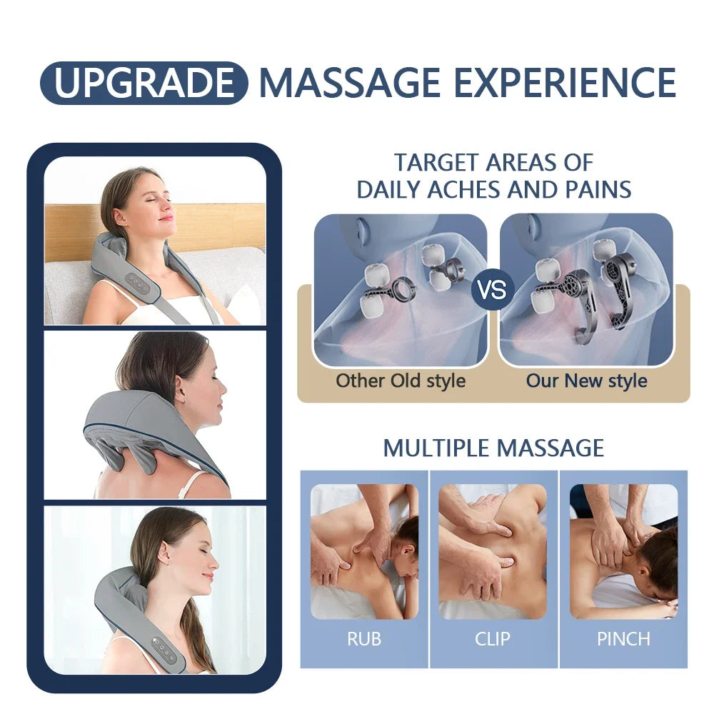 Wireless Neck And Shoulder Kneading Massage Pillow - The Trend