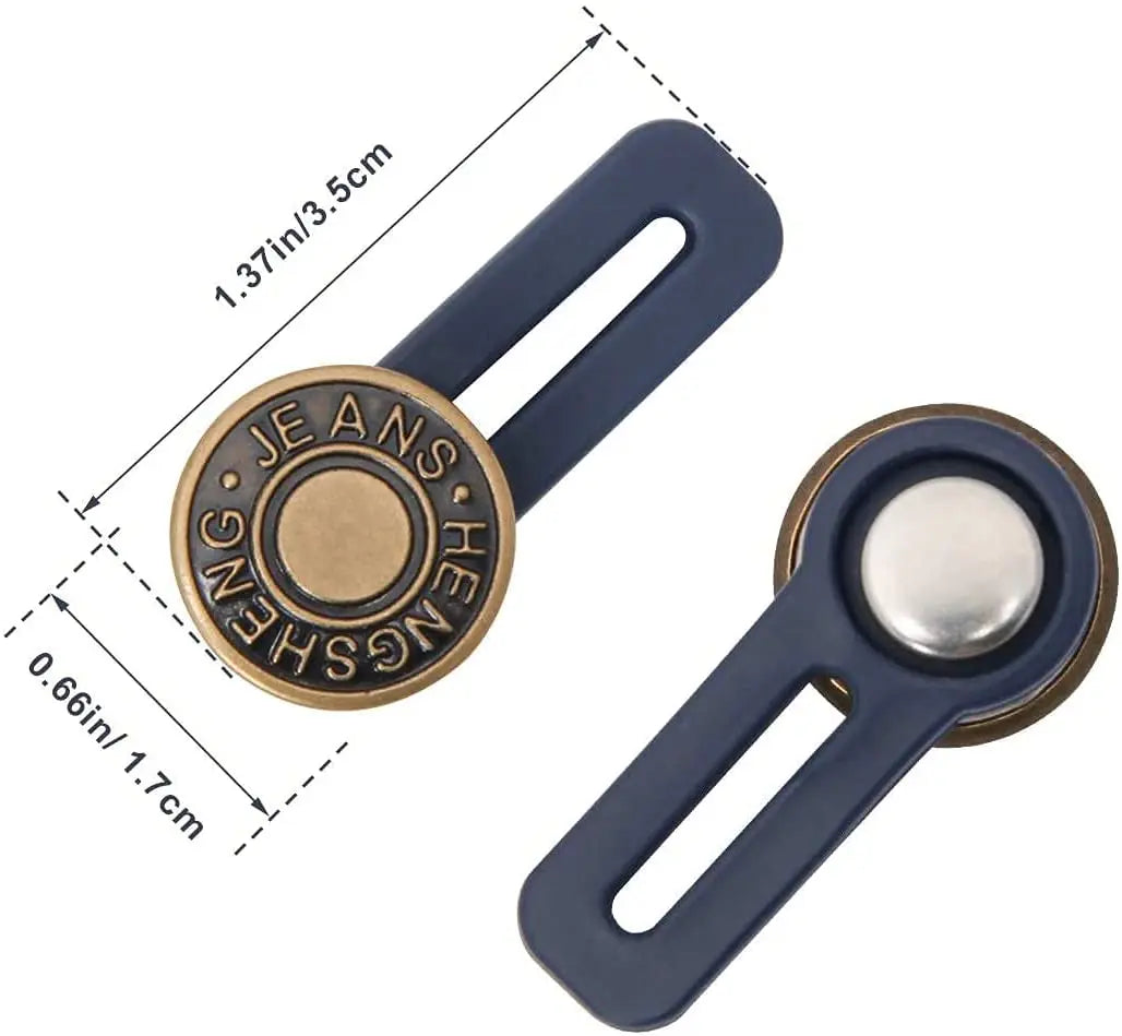 1/5/10PCS Metal Button Extender For Pants Jeans Free Sewing Adjustable Retractable Waist Extenders Button Waistband Expander