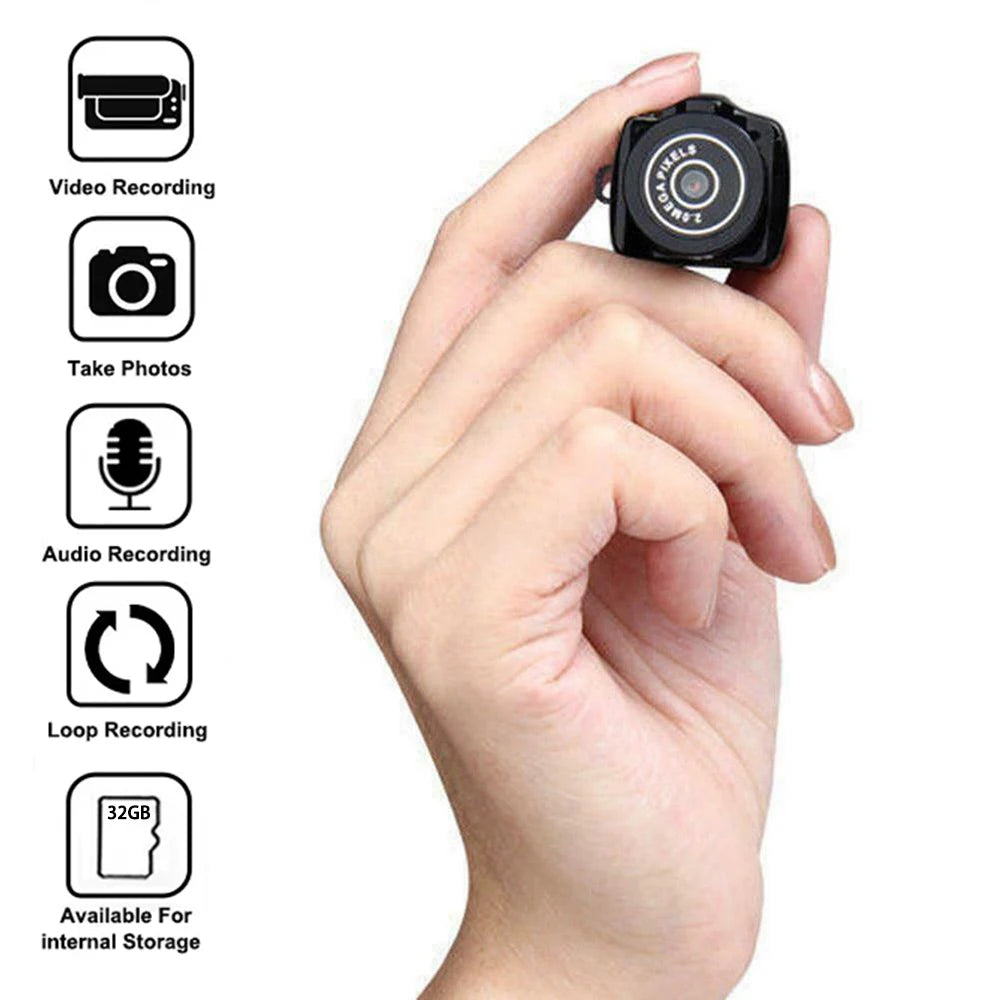 Tiny Mini Camera HD Video Audio Recorder Webcam Y2000 Camcorder Small DV DVR Security Micro Camera