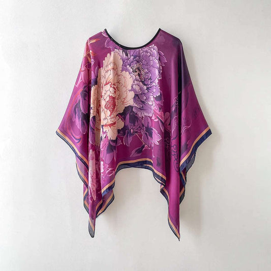 110*110cm Fashion Scarves WomenPullover scarf Shawl Print Silk Satin - The Trend