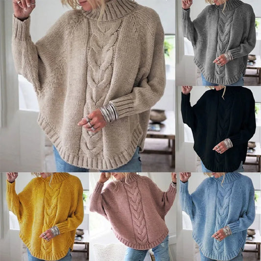 Women Sweater Casual Pullovers Autumn Winter Basics Knitted Loose O-neck - The Trend