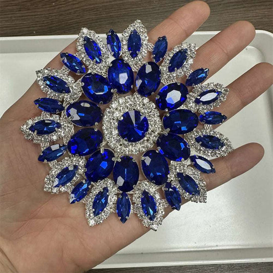 1PCS rhinestone round crystal jewelry wedding appliques for dresses - The Trend