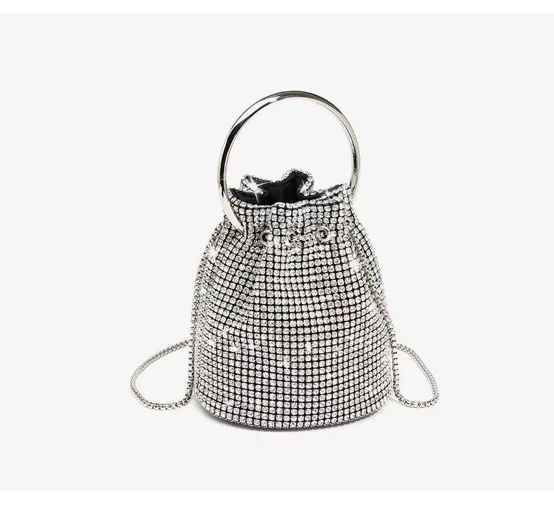 Women's bag 2024 new bucket bags Women's inlaid diamond bag Fashion dinner women luxury single shoulder designer handbags