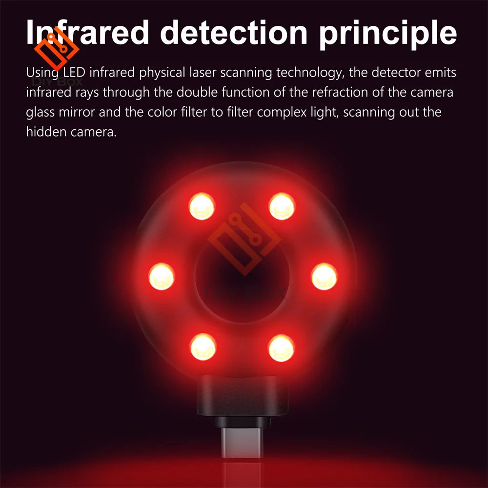 Camera Detector For Outdoor Travel Hotel Rental IR Alarm with Led Light - The Trend