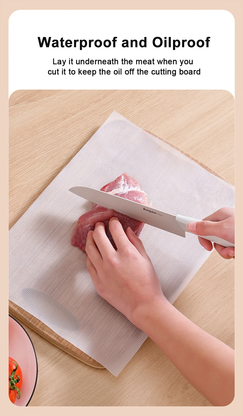 Disposable Free Cutting Kitchen Board Mat Antibacterial Supplementary Food Fruit Vegetable Cutting Board Adhesive Plate Mat