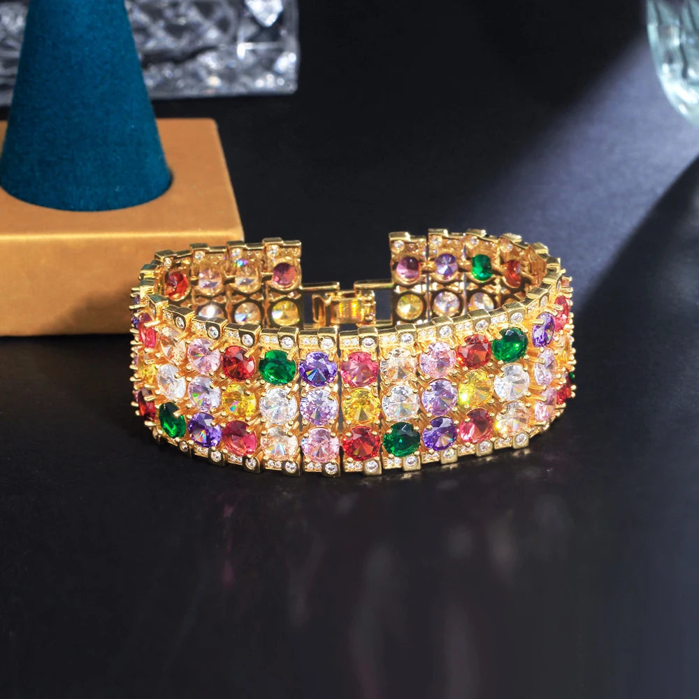 Colorful Full CZ Stones Setting Bracelet - The Trend