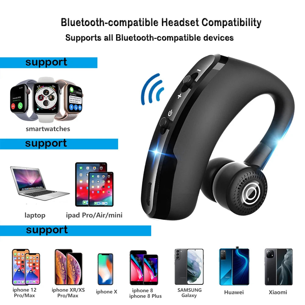 Wireless Stereo HD Mic Headphones Bluetooth - The Trend