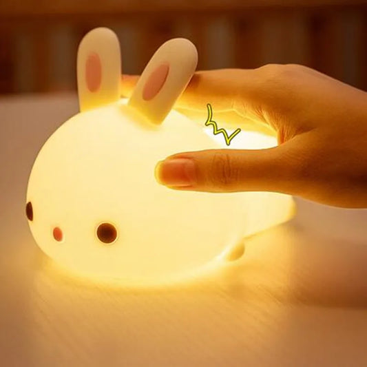 Silicone Bunny Lamp for Children Baby Toy Festival Gift