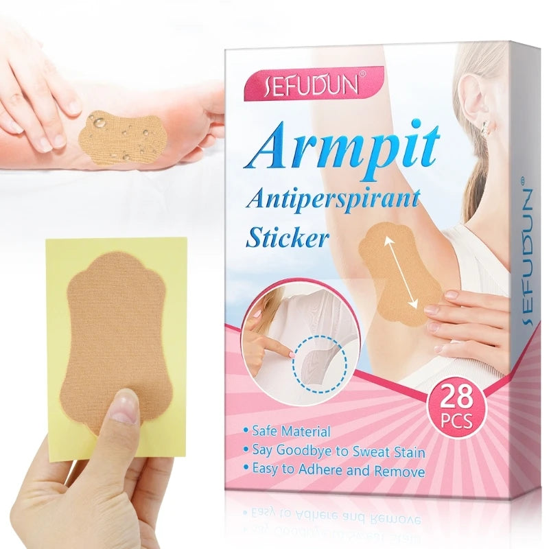 28 Pcs Disposable Underarm Sweat Pads Non Visible Dress Guards Shields Provides Armpit  for Women Men