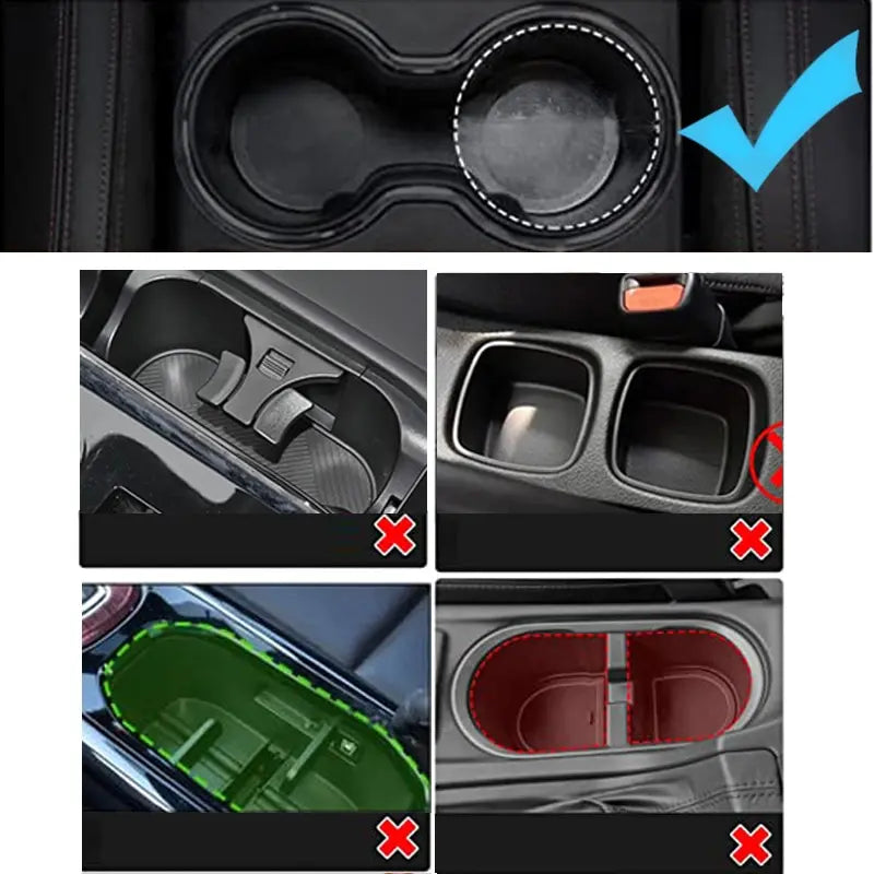 Car Cup Holder Expander Tray with Detachable Car Cup
