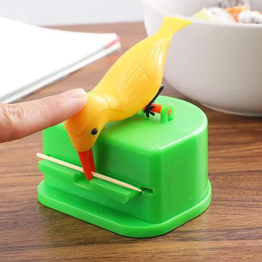 Bird Press Toothpick Dispenser Storage Box Automatic Kitchen - The Trend