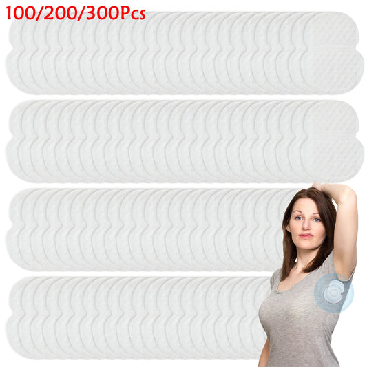 100/300Pcs Disposable Underarm Armpit Sweat Pads Sweat-absorbing Patch Summer Deodorants Non-woven Pads Breathable Ultra-thin