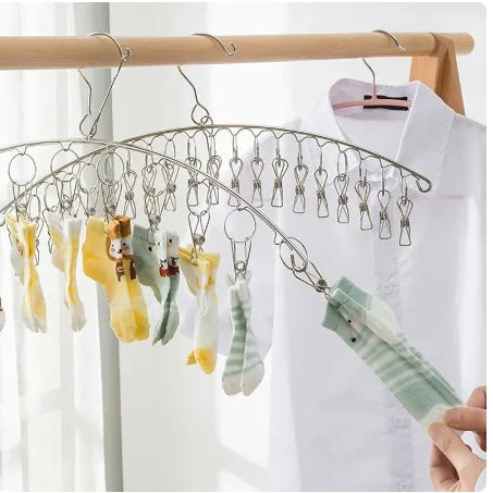 10/20Pegs Stainless Steel Clothes Drying Hanger - The Trend