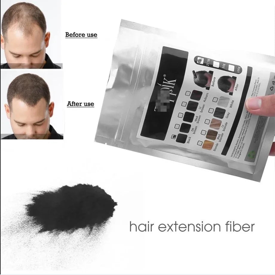 3pcs 27.5g Hair Building Fiber Natural Keratin Styling Powder Loss Bald Fibre Pack Building Hairline Optimizer Dense Hair Growth