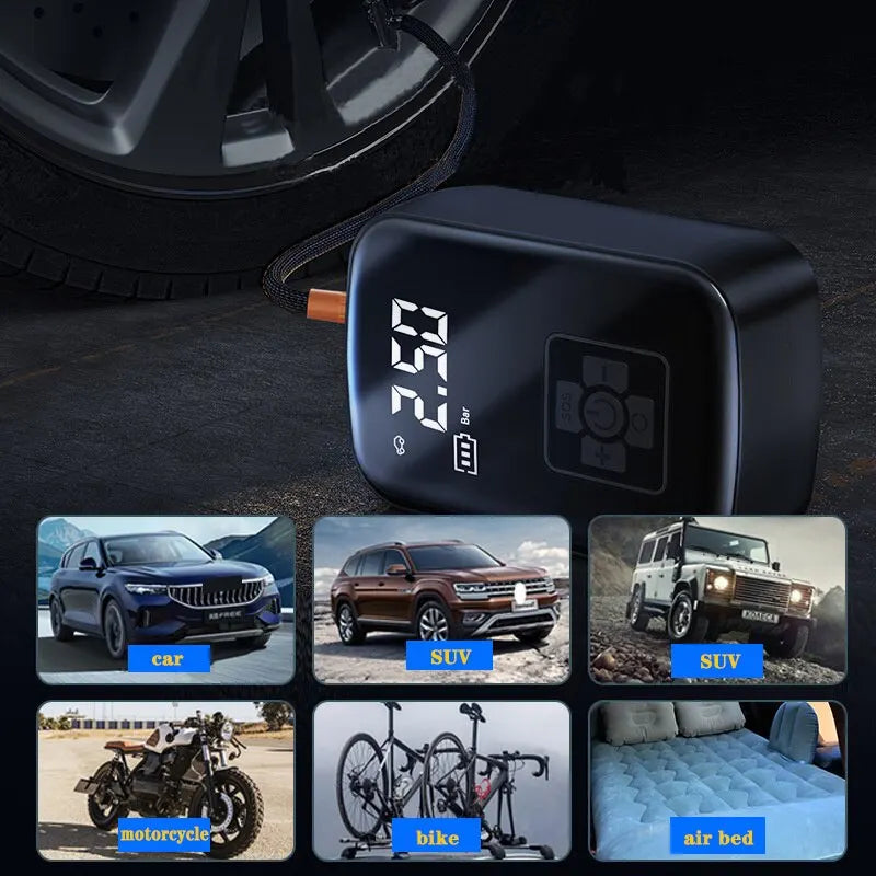 Electric Tire Inflator Pump for Motorcycle Bicycle Boat AUTO Tyre Balls
