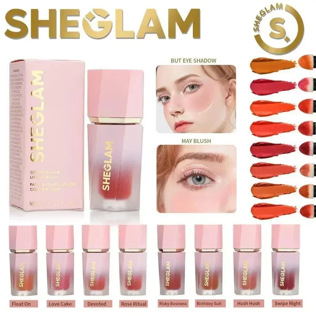 Blush sheglam make up  Soft Brush Tip Light weight Versatile Facial Nourishing Blush Makeup Blush Cheek Blusher