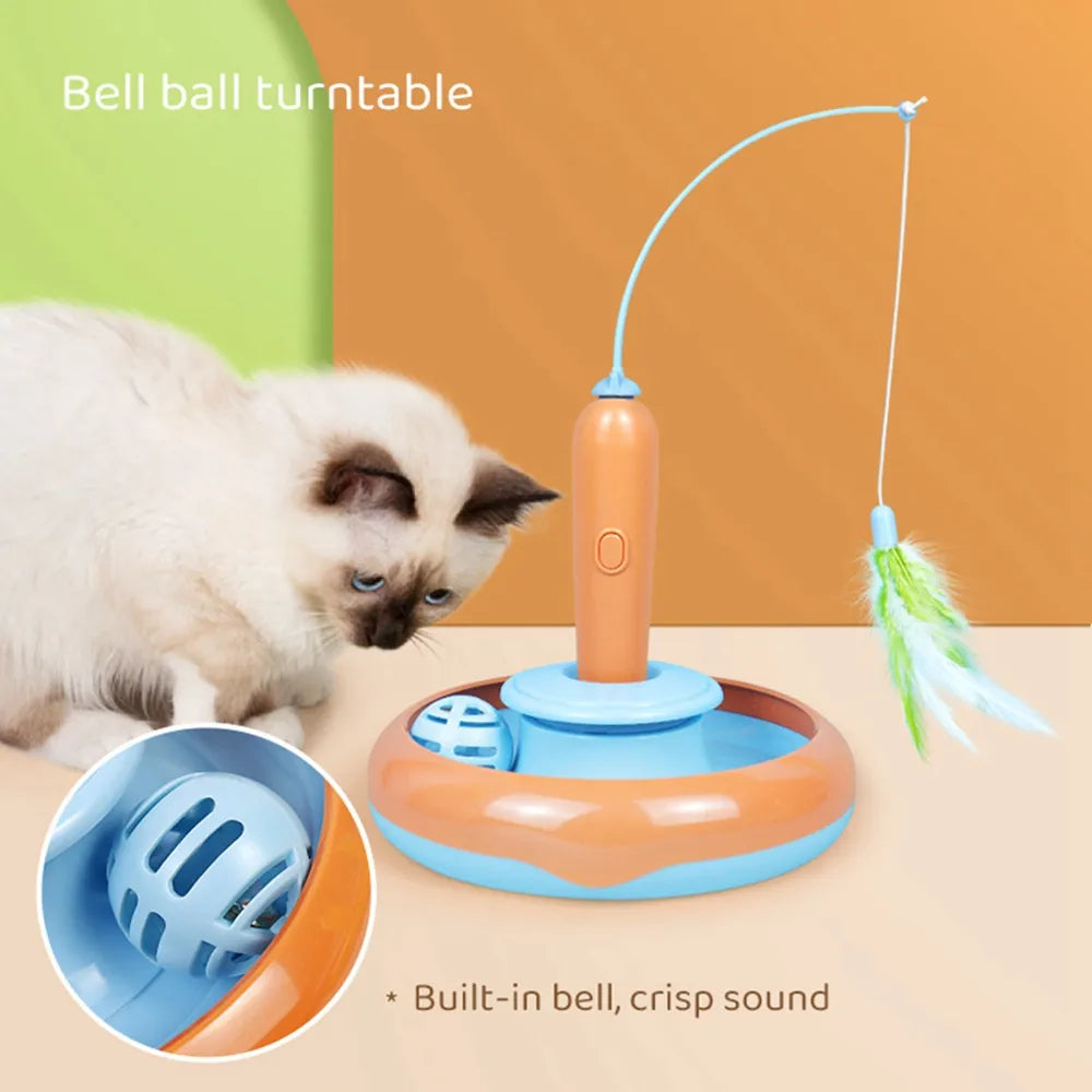 Stick and Tracks Toy Automatic Rotating Interactive Cats Toys - The Trend