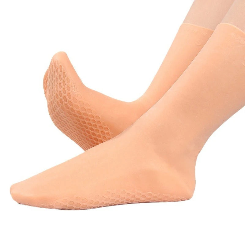 1Pairs S/L Spa Silicone Socks Moisturizing Gel Socks Preventing Foot Dryness Cracked Dead Skin Remove Exfoliating D