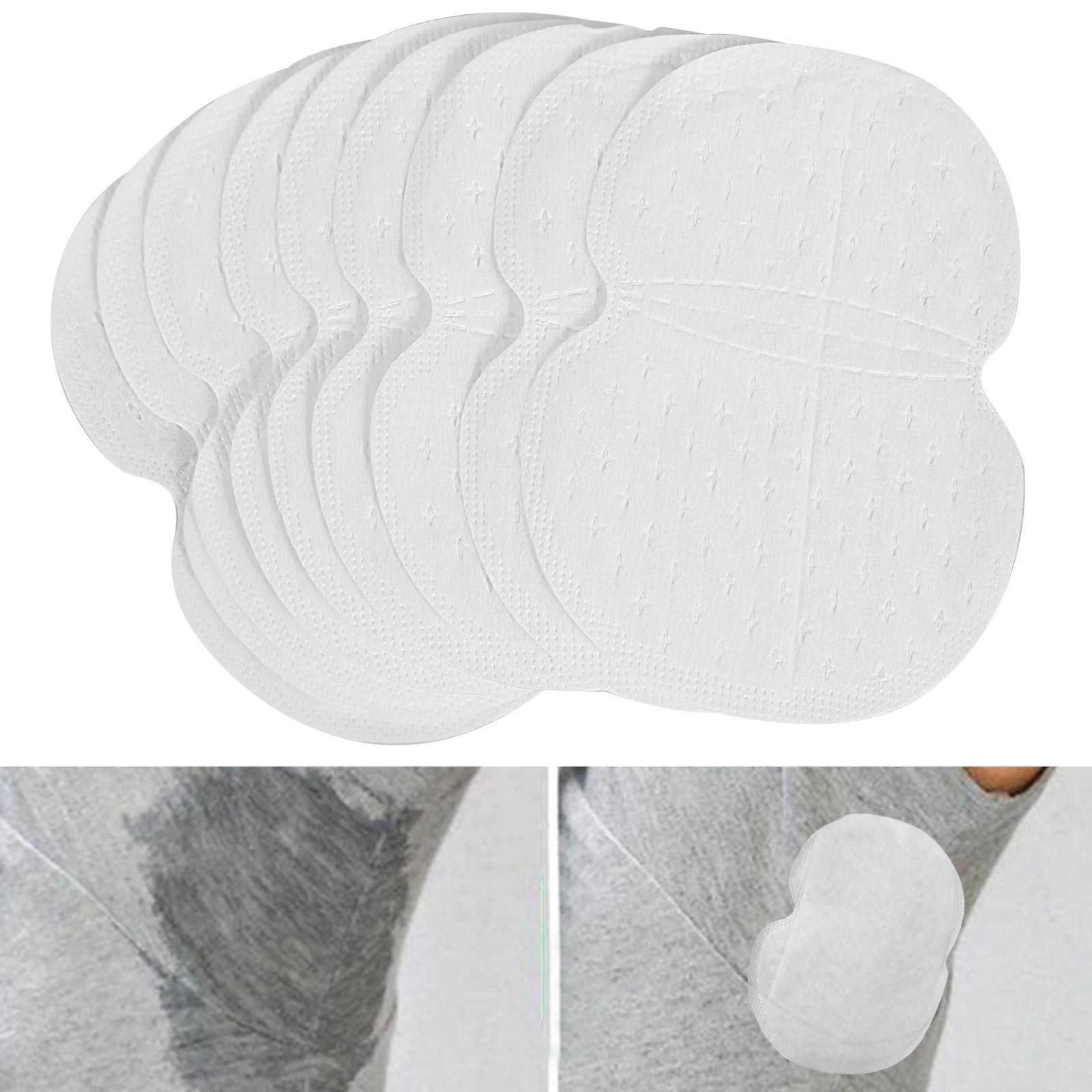 100/300Pcs Disposable Underarm Armpit Sweat Pads Sweat-absorbing Patch Summer Deodorants Non-woven Pads Breathable Ultra-thin