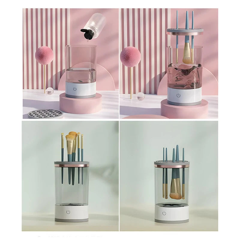 Makeup Brush Cleaner Machine 3 in 1 With USB Charging and Quick Dry Cosmetic Brush - The Trend