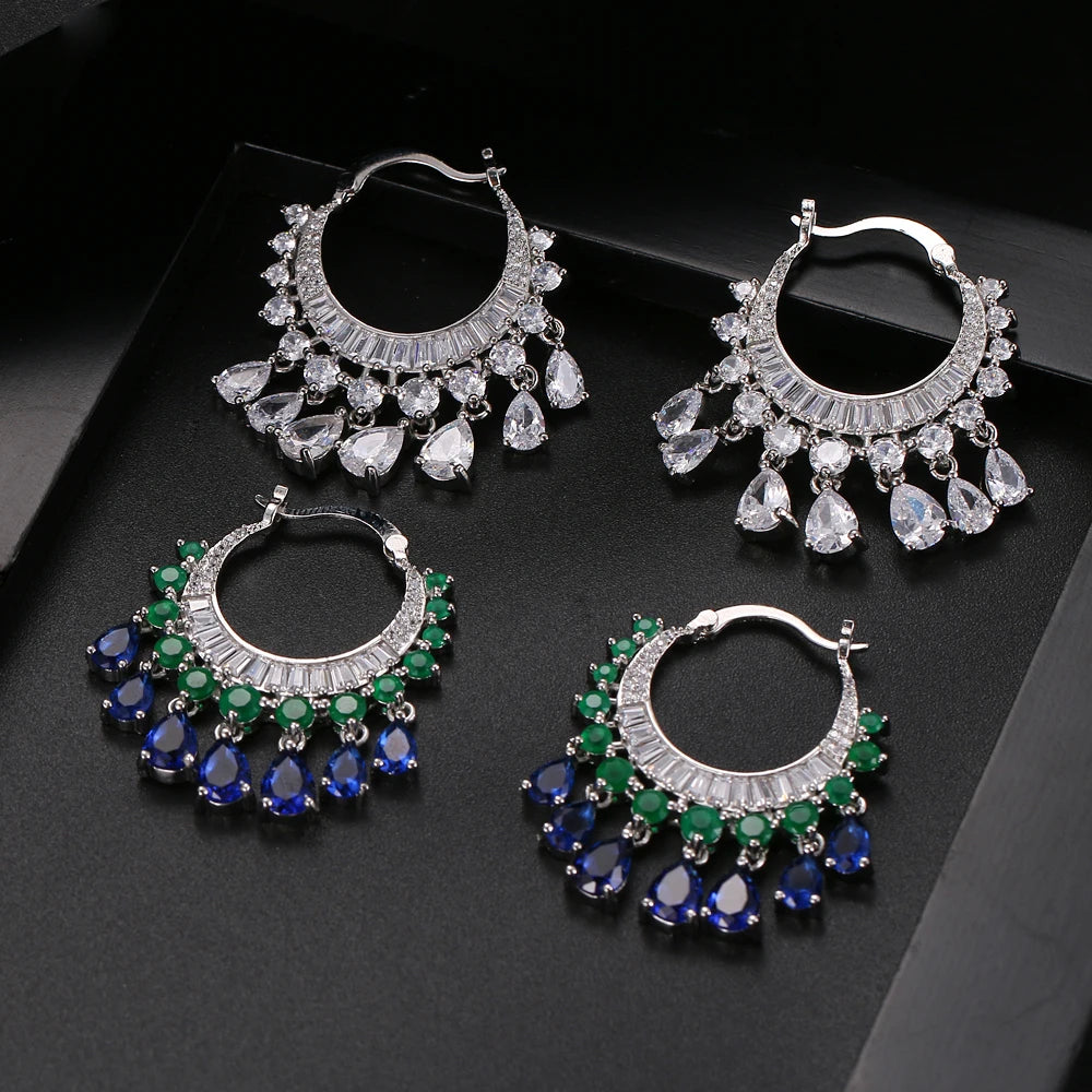 Dangling Water Drop Tassel Earrings for Women Wedding Jewelry - The Trend