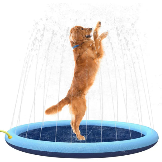 Non-Slip Thicken Dog Pool with Sprinkler Pet Summer Outdoor Play - The Trend