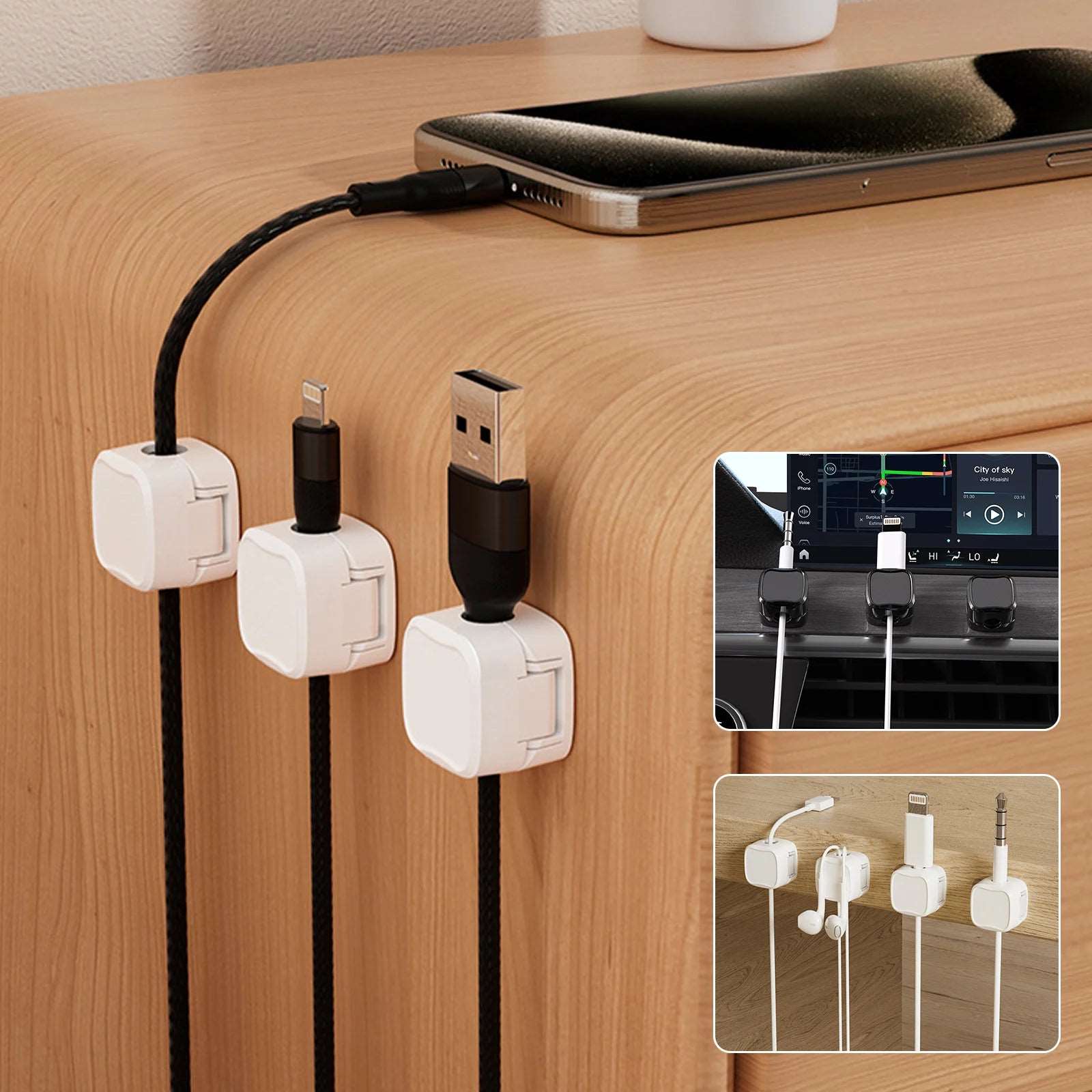 24/6PCS Magnetic cable organiser Clips - The Trend